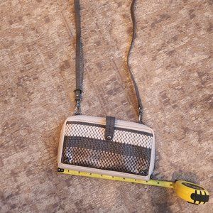 the Sak Mini Crossbody Wallet Metallic White